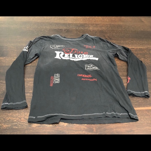 NWOT True Religion long sleeve tee - Picture 2 of 2
